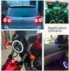 2PCS LED Angel Eyes Lights RGB APP Bluetooth Halo Rings For Car Motorcycle Truck