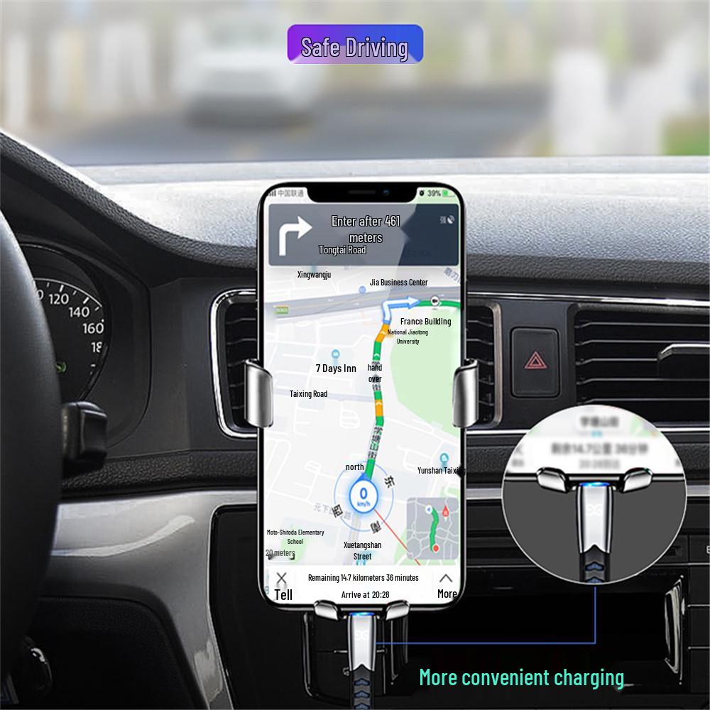 Držák na mobil do auta se senzorem gravitace s držákem do mřížky ventilace