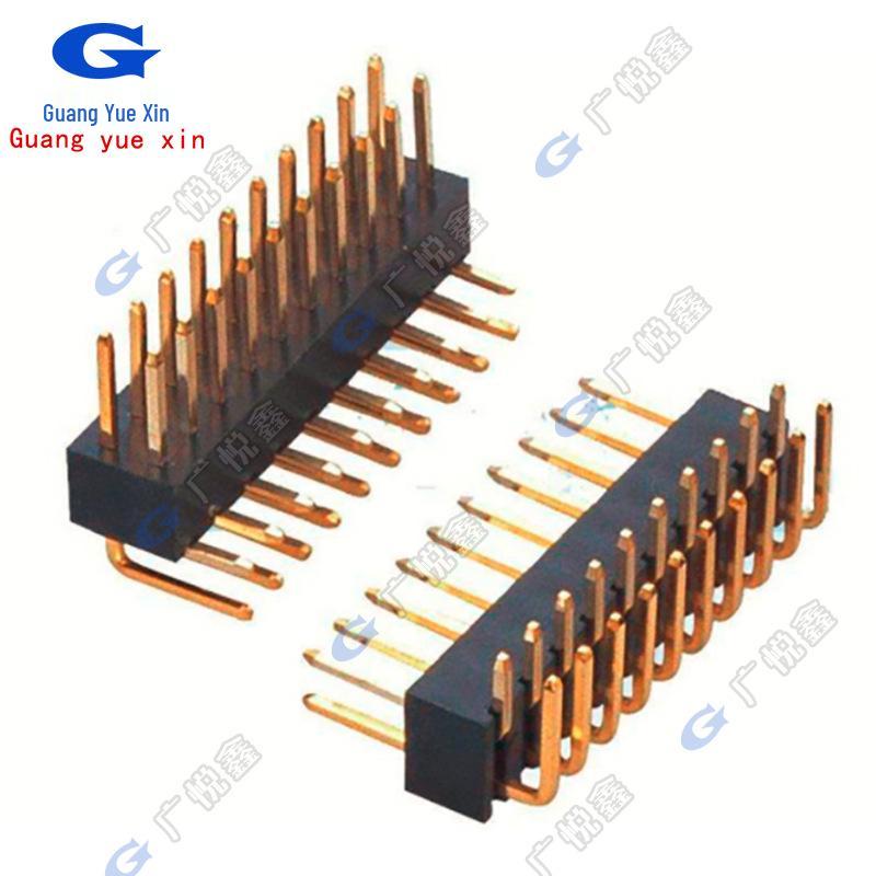 Dual Row 90° Pin Header, 2.54mm Pitch, Available In 1.24, 1.27, 1.0 Sizes