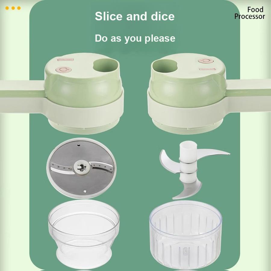 Multifunctional Vegetable Chopper Chili Ring Onion Slicer Ginger Paste Garlic Slices Electric Garlic Crusher Artifact