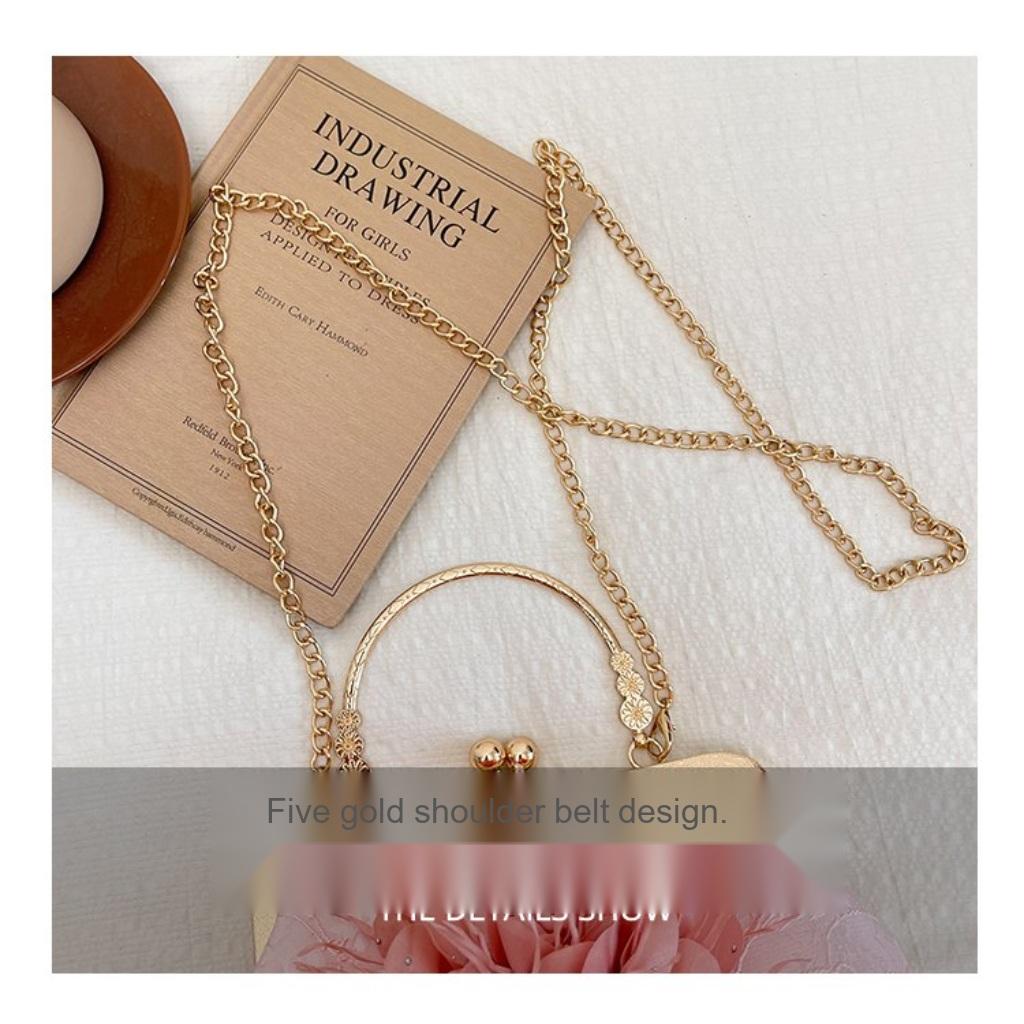 Handbag Women Cloth Flower Chain Strap Evening Wedding