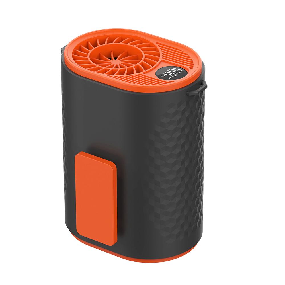 

For Travel Friendly Portable Neck Fan Lightweight Wearable Air Cooler Rechargeable 3000 mAh Battery Five Speeds оранжевый