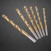 19pcs Anti-Rust Gold Finish High Speed Steel Drill Bits Straight Shank Drill Bits  For Plastic