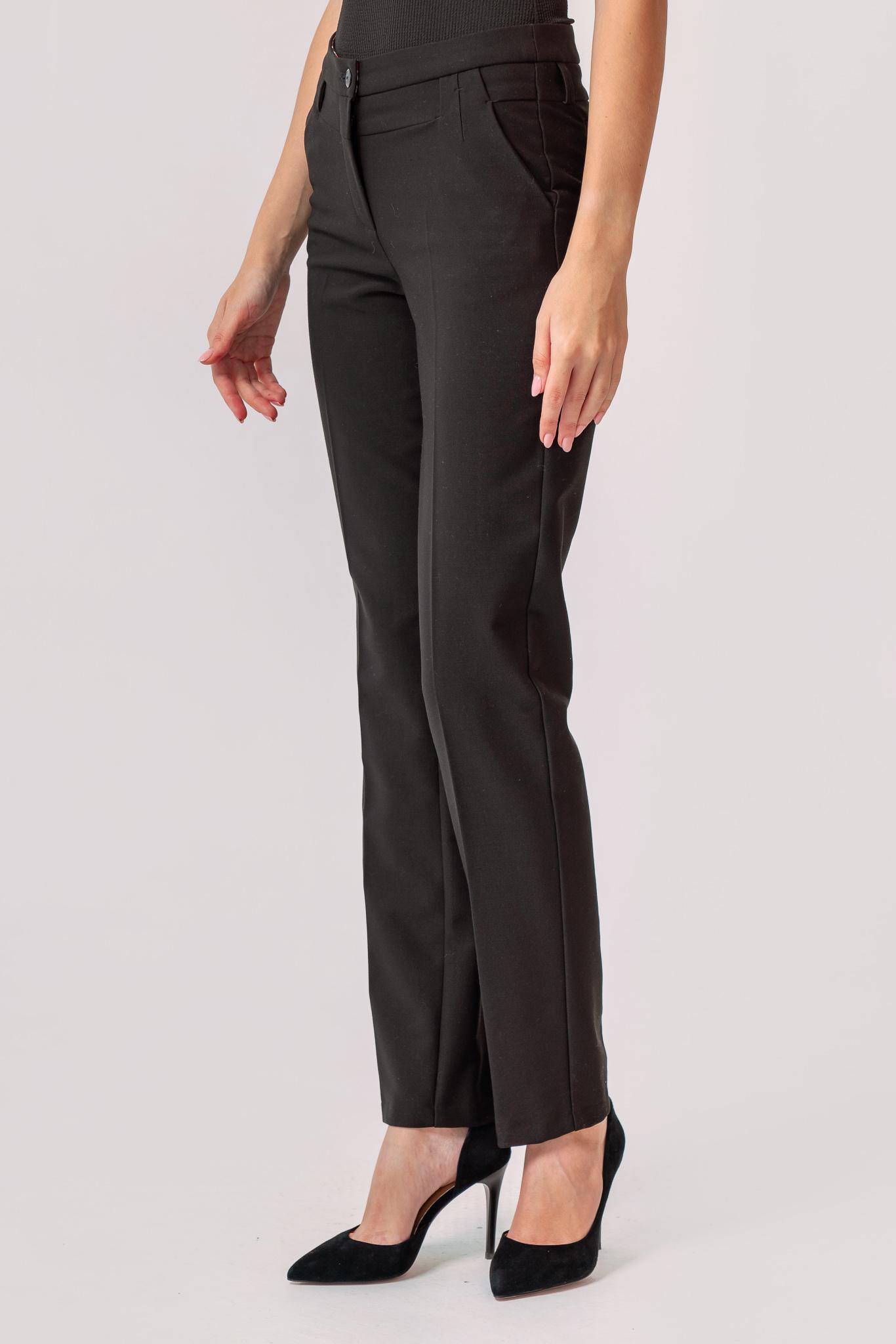 

Теплі класичні штани середньої посадки 38 чорний