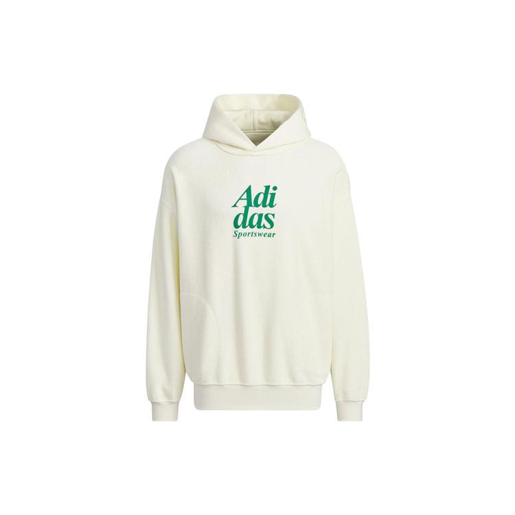 Adidas Sportwear Collection Reversible Hoodie Sweatshirt Unisex Ecru IZ1616