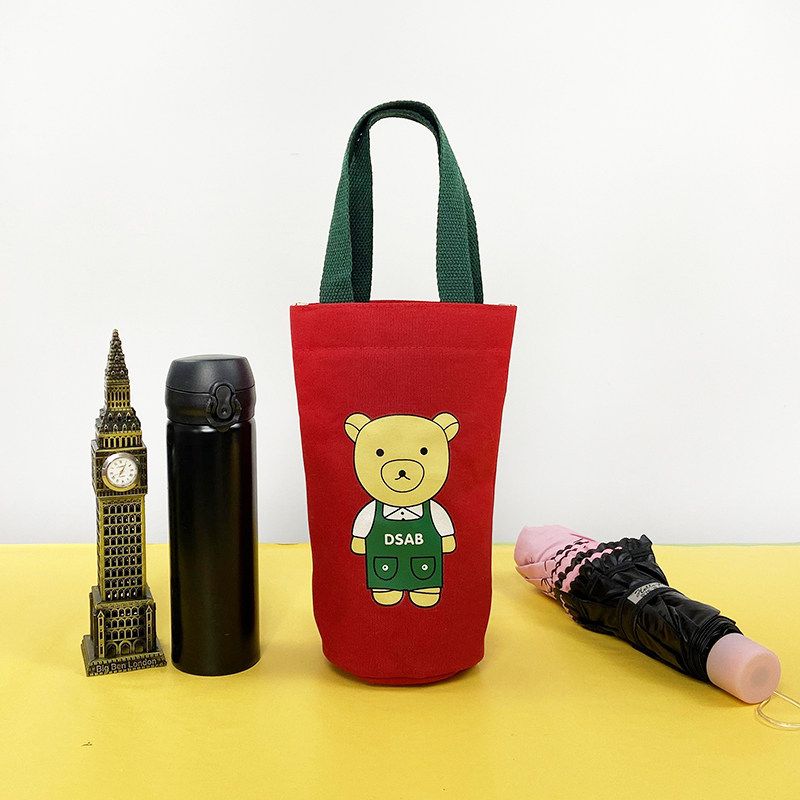 Canvas Cup Sleeve, Portable Water Bottle Bag, Thermal Cup, Pot, Umbrella Storage Pouch, Large Capacity Thermos Cup Protective Cover