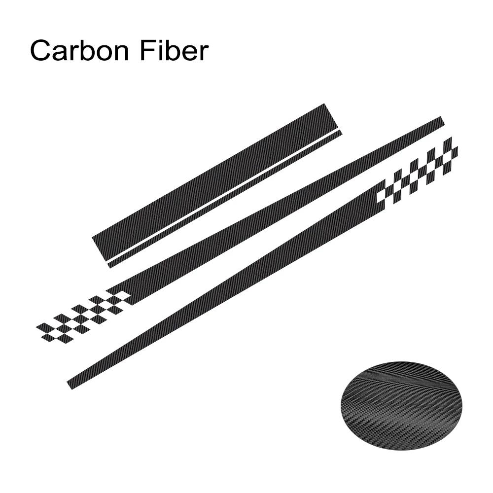 3PCS Car Engine Hood Stickers Car Door Side Long Striped Vinyl Decals Self-adhesive Auto Body Decoration For MINI Cooper R56 R53