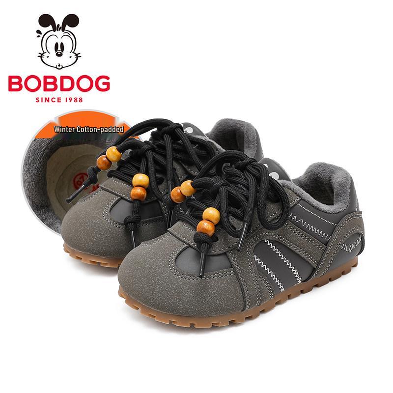 Babudou 2025 Winter Toddler Shoes: Girls  Plus Velvet Double Cotton Children s Shoes Size 30