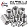 60pcs/set Silver M3-M12 304 Wire Thread Insert Repair Kit Set Stainless Steel Spiral For Hardware Repair Tools Easy Install