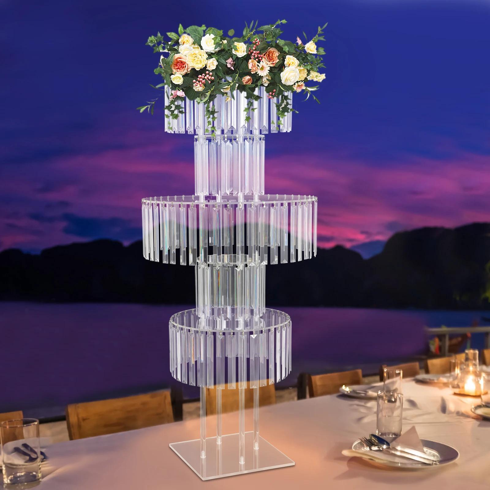 Пятиярусная свадебная подставка для цветов, хрустальная подставка для цветов, свадебная декоративная подставка для цветов United States