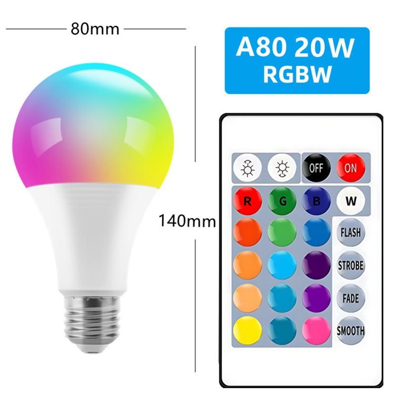 E26/E27 Intelligente Glühbirne LED RGB Farbwechsel Licht RGBW Scheinwerfer AC85-265V Hause Fernbedienung Atmosphäre Nachtlicht