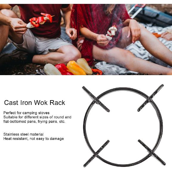 Wok Ring, Cast Iron Wok Support Ring Wok Rack Wok Stand Replacement Parts Wok Support for Gas Stove Burner Grate Gas Stove Wok Stand Rack Cookware