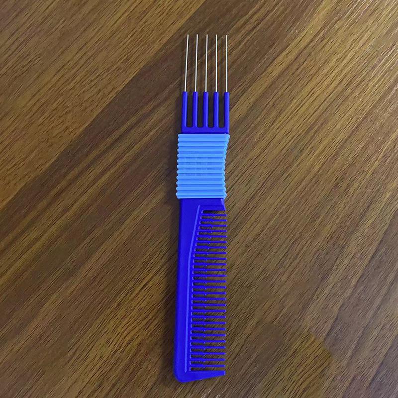 Oil Head Curly Comb Men Double Side Tooth Combs Steel Needle Fork Combs Hair Brush Barber Salon Hairdressing Tools