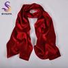 [BYSIFA]  Pure Silk Wine Red Silk Scarf Shawl Women Fashion Luxury Crepe Satin Silk Long Scarves Ladies Brand Head Scarf Cape