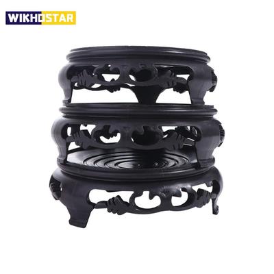 Blumentopf-Basis aus Kunststoff, Artware, geschnitzter Blumenständer, runder Bonsai-Ausstellungstablett, Blumentopfhalter, Heim- und Gartendekoration