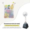 Strong Suction Cups White Toy Storage Mesh Bag for Baby Kids Bath Toys Bathroom Organizer