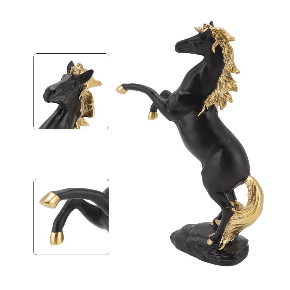 Desktop Horse Sculpture Ornament Resin Standing Horse Statue Standing Horse Figurine  Home