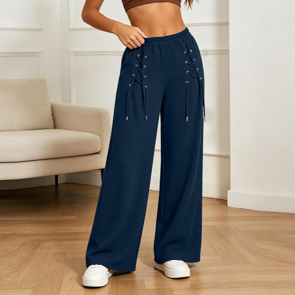Women's Casual High Waisted Wide Leg Sweatpants