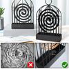 Mosquito Coil Holder Metal Incense Holder Retro Incense Coil Burner,Portable Hanging Bird Cage Outdoor Home Garden Decor(Black)