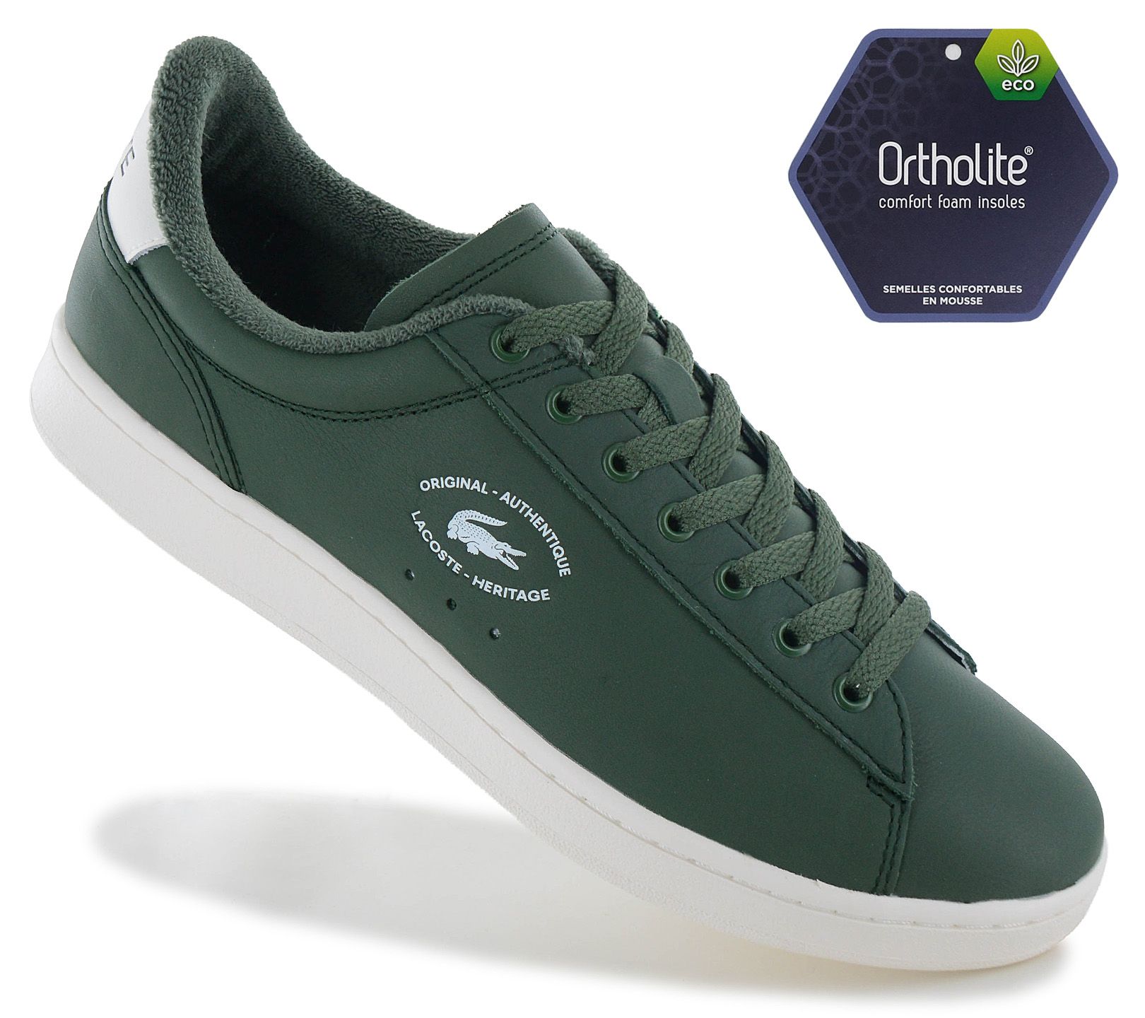 LACOSTE Carnaby Set 224 - Мужские Кроссовки Обувь Кожа Зеленый 748SMA00121X3 ОРИГИНАЛ EU 42 UK 8 зелёный