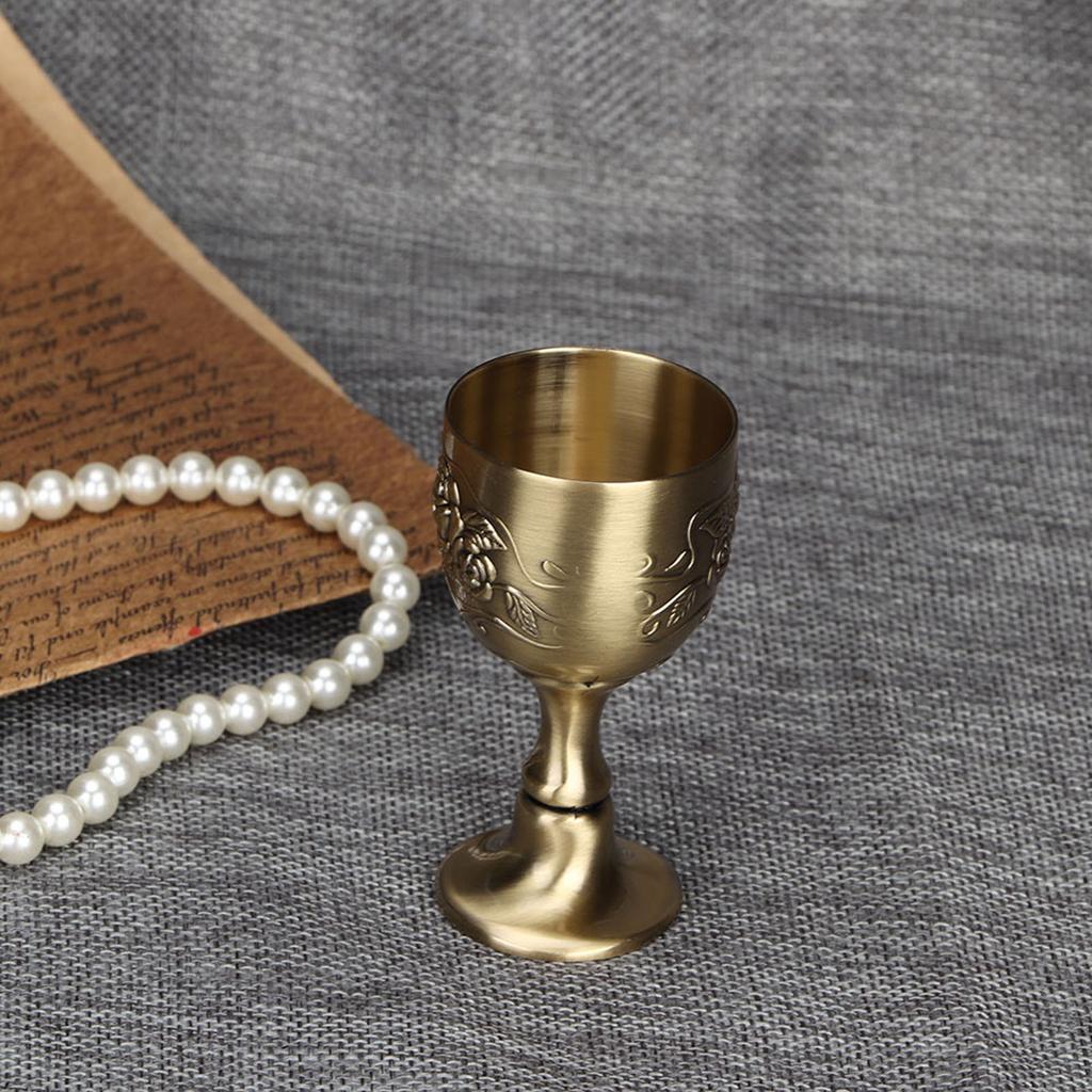 European Vintage Wine Cup Metal Red Wine Goblet Art Craft Decoration Home Ornaments