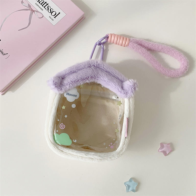 Doll Walking Bag With Keychain Doll Storage Bag Outgoing Transparent Doll Display Bag Pvc Coin Pouch For Woman Girls Travel