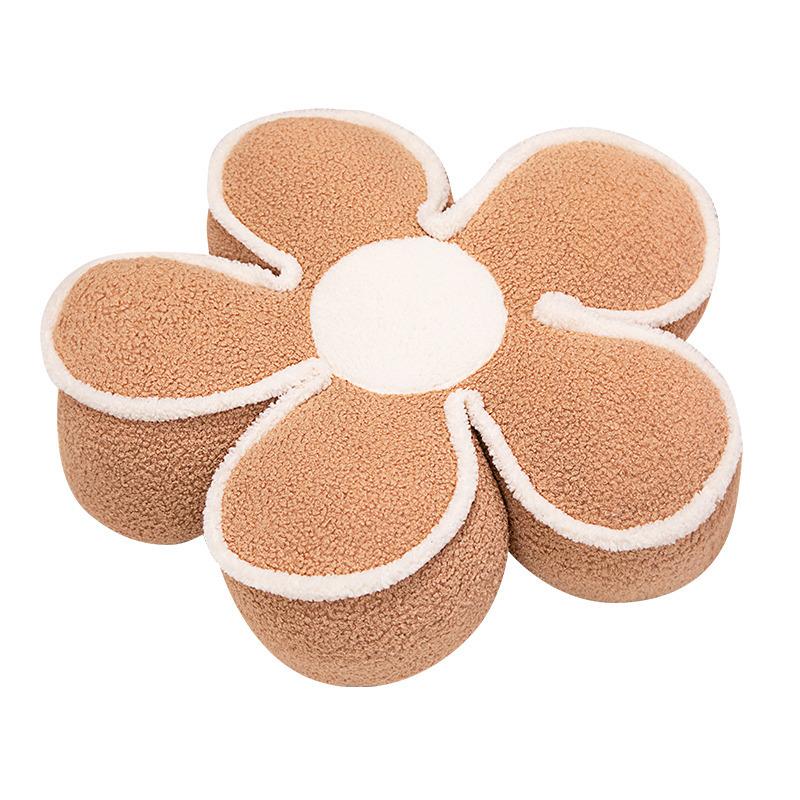Color Flower Seat Cushion Simple Wind Bedroom Bed Throw Pillow Bay Window Sofa Cushion Dopamine Petal Chair Cushion