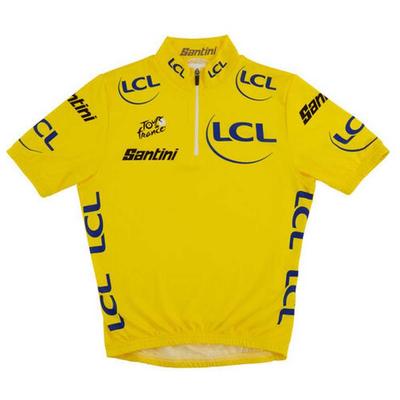Santini Kinder Overall Leader Trikot, Jungen Tour de France Radtrikot