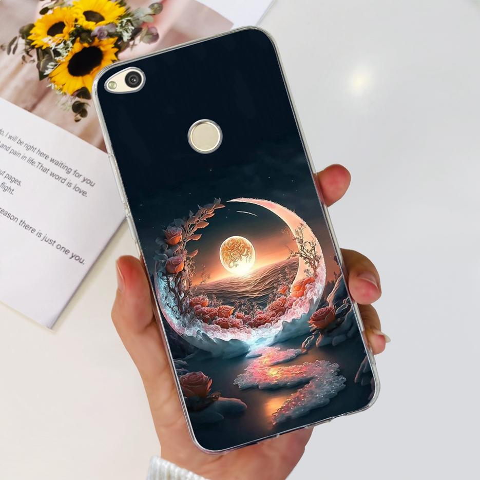 For Huawei P8 Lite 2017 Case Honor 8 Lite Luxury Painted Cover Clear Silicone Soft TPU Phone Case For Huawei GR3 2017 Back Cover