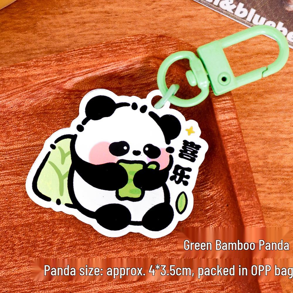 Cute Panda Acrylic Keychain - Cartoon Bag Accessory & Small Gift