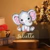 Personalized Animal Night Light - Custom Name Acrylic Lamp for Kids Bedroom Decor Baby Birthday Christmas Gift