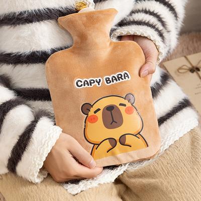 Süße Capybara Wärmflasche Wasserbefüllbar Tragbar Kleiner Handwärmer Für Studenten Süß Weich Warmwasserbeutel - 300/500/1000ml