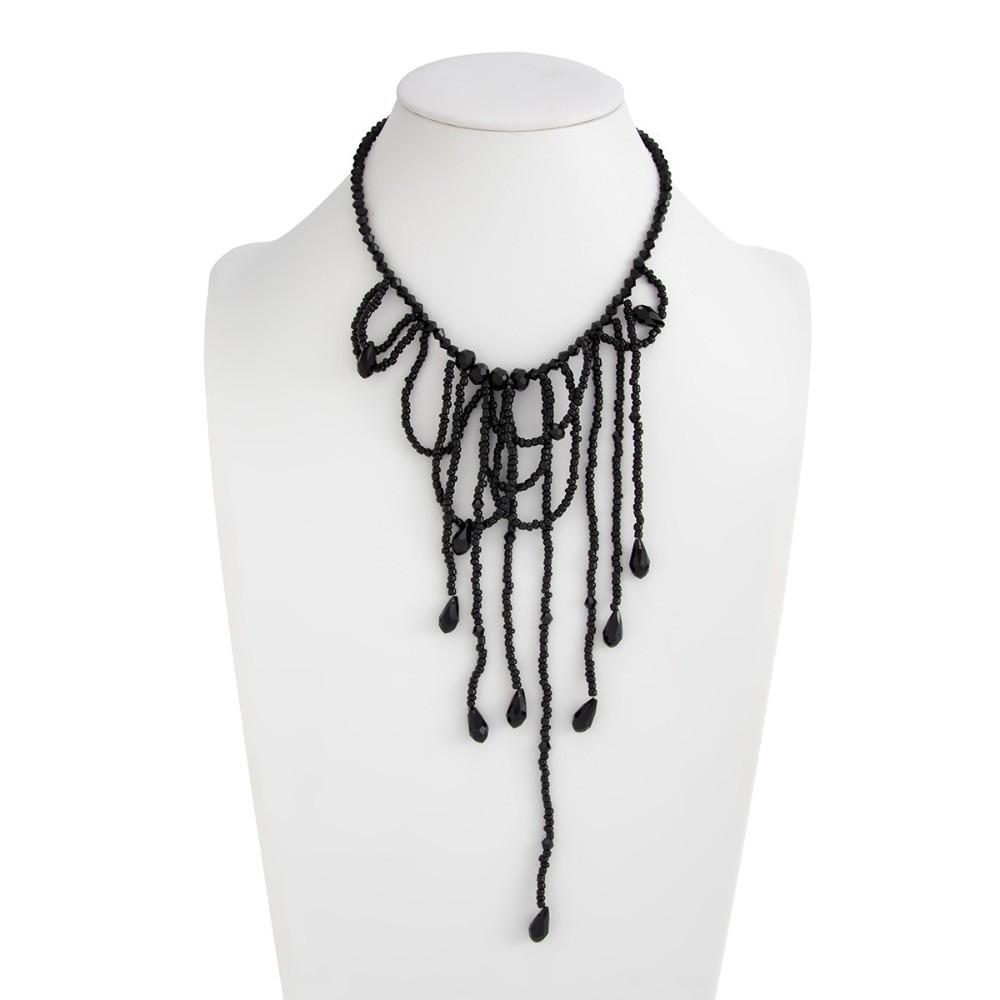 Red Blood Drop Necklace Multilayer Gothic Jewelry Retro Halloween Choker Women