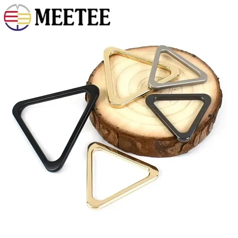 5/10Pcs Meetee 20-40mm Triangle Metal Ring Buckles Bag Strap Dog Collar Webbing Clasps Clothes Belt Hooks Hardware Accessories