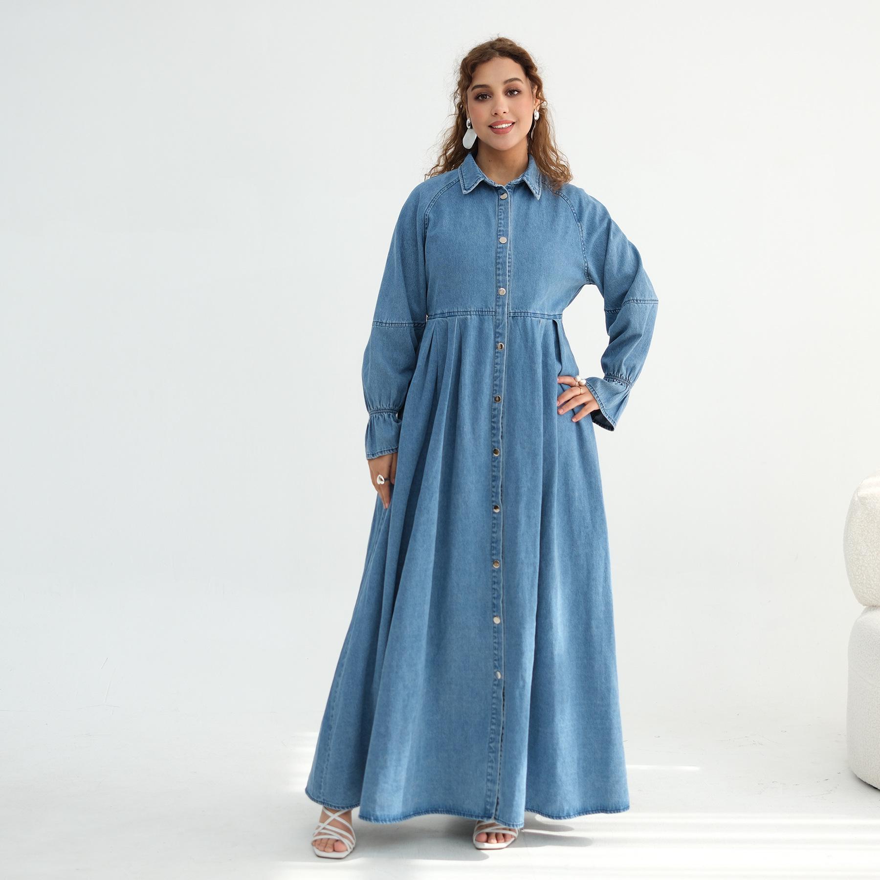 Aiyirui Denim Dress 1164: Real Shot Upload Double Extra Large (60)