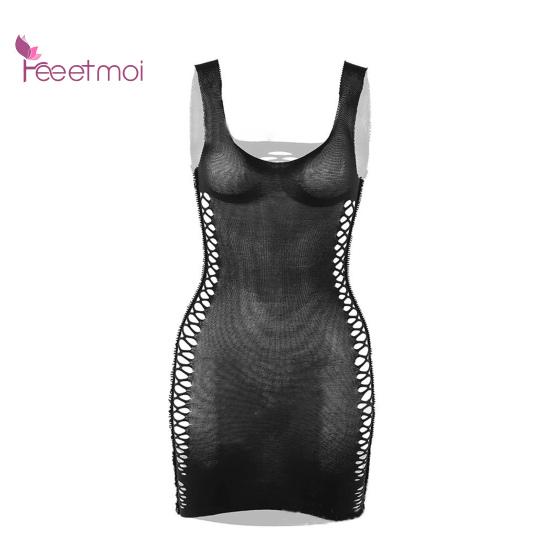 Φόρεμα εσώρουχα Hollow Out Butt Lift Sleep Colthes Summer Sexy Wear Pure Color Hip Wrap Night Dress