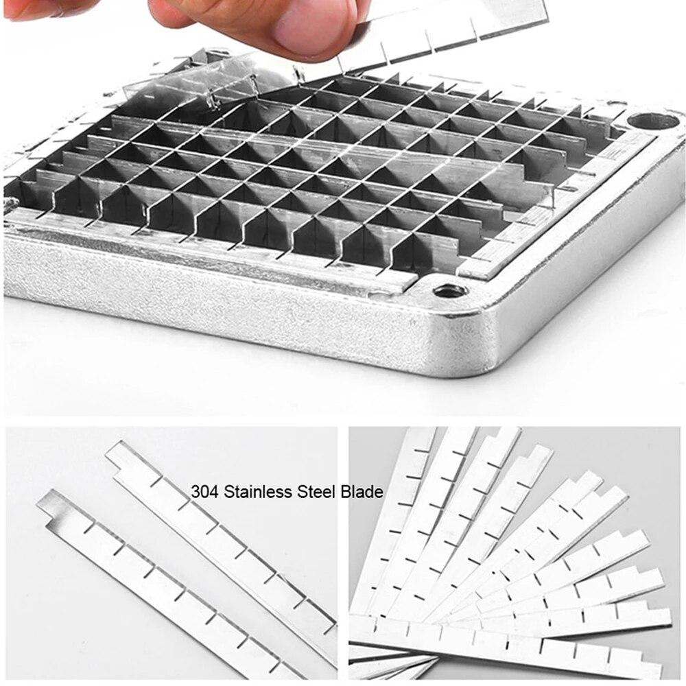 Chips Cutter Stainless Steel Blade Potato Cutting Machine +3 Blades Size French Fry Potato Chips Cutter Vegetable Kitchen Gadget