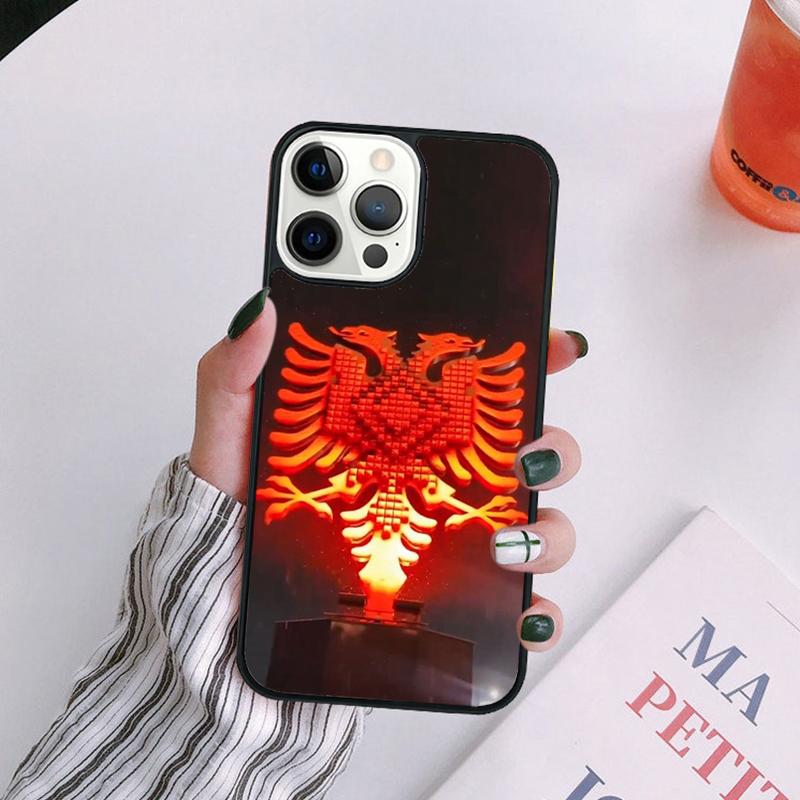 Albanische Flagge Adler Handyhülle für iPhone 17 Air Plus Max Hülle für iPhone 17 Air 16 15 14 13 12 Pro Max