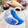 A74E-2X DIY Resin Epoxy Mold Coaster Tray Circle Silicone Mold 12 Inch Placemat Dessert Display Tray Mold