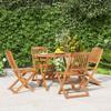 Vidaxl 5-Cz. Garden Furniture Set, Solid Acacia Wood