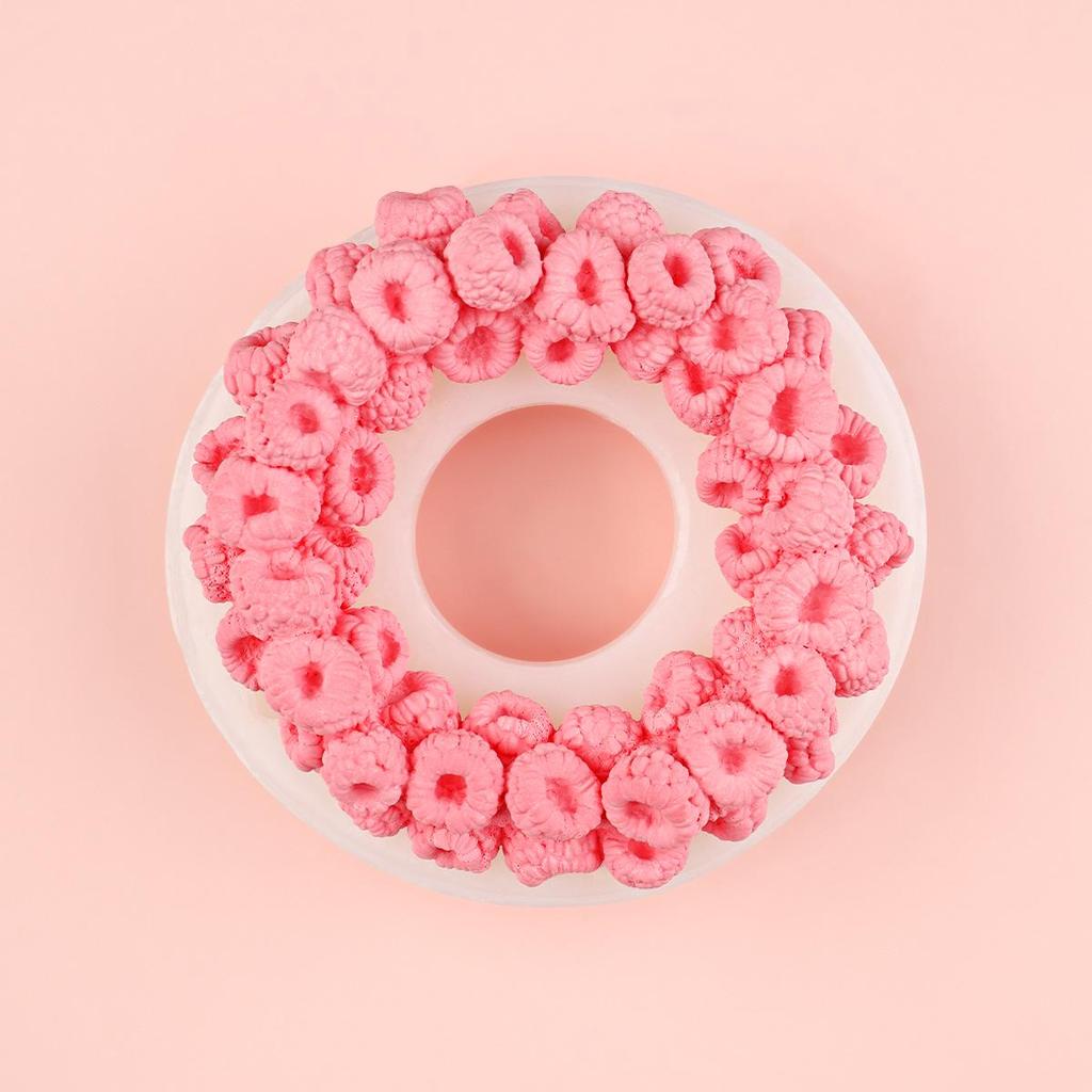 Molde de Silicona de Anillo de Fruta de Frambuesa para Jabón, Yeso o Decoración de Pasteles