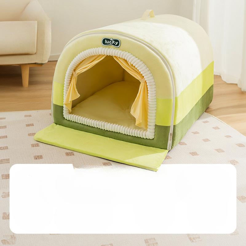 Buet hus kennel for store hunder kjæledyr kennel Golden retriever labrador høst og vinter kennel hundeseng