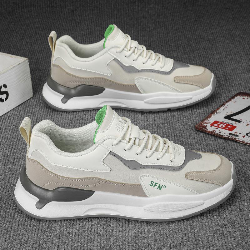

Men s shoes 2025 autumn and winter new trendy dad shoes sports soft sole casual low-top warm running trendy shoes 44 бежевий