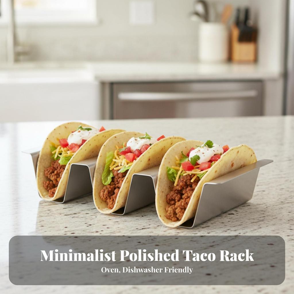 Stainless Steel Taco Holder Heat-Resistant for Everyday Entertaining, Home Cooks