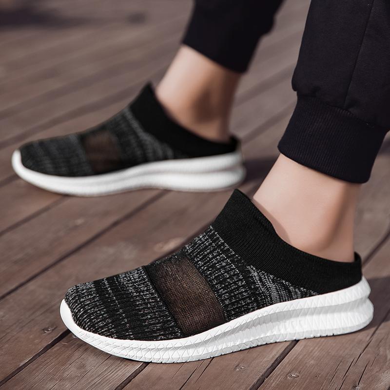 Slip-On Open Back Sandals for Men and Women - Breathable Mesh Summer Slide Shoes with Flat Sole, Lightweight Outdoor Casual Wear