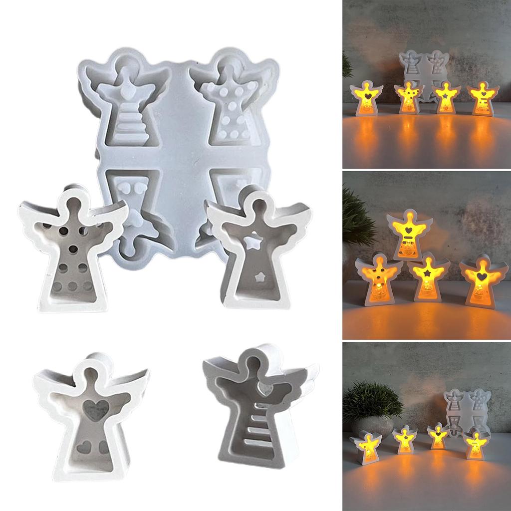 Silicone Mold Crafting Molds Angel Figurines Moulds Lamp Candle Silicone Molds Suitable for Home Decors and Gift Making