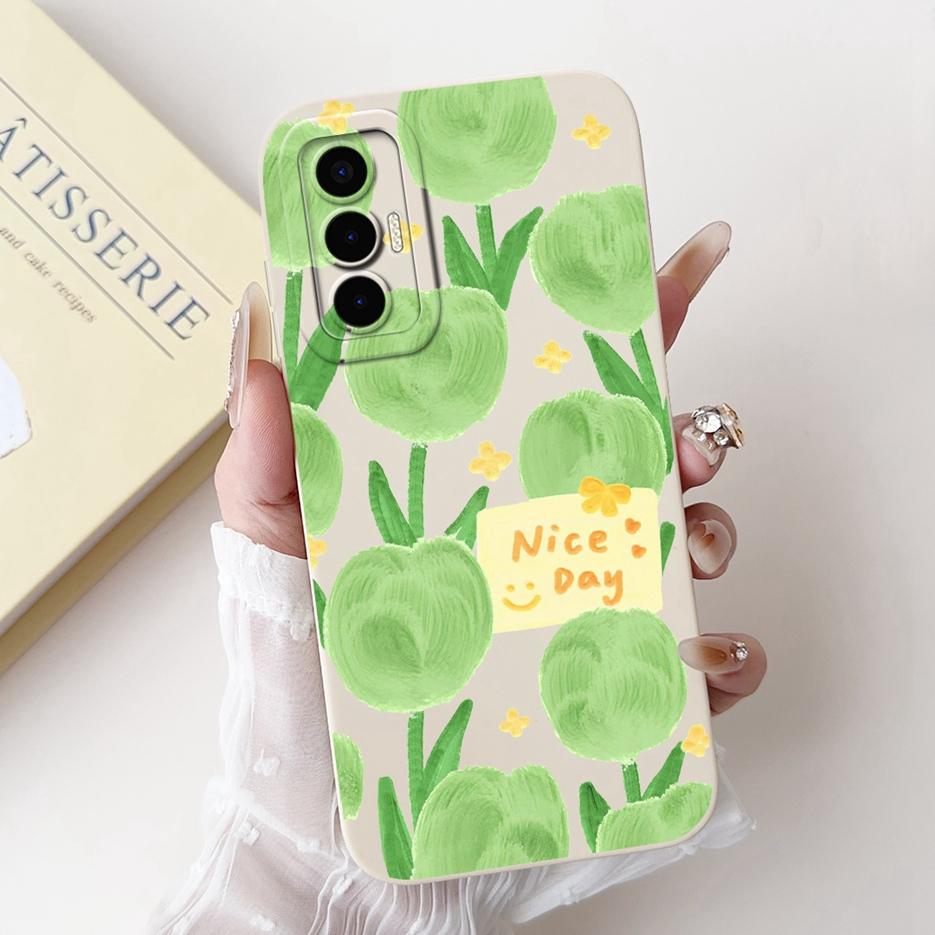 For Tecno Pova 3 Case LF7n Stylish Candy Panted Cover Shockproof Phone Case For Tecno Pova 3 Pova3 Soft Fundas 6.9'' Matte Coque
