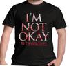 Official My Chemical Romance T Shirt Not OK Okay Black Pop Punk New Small To 2XL