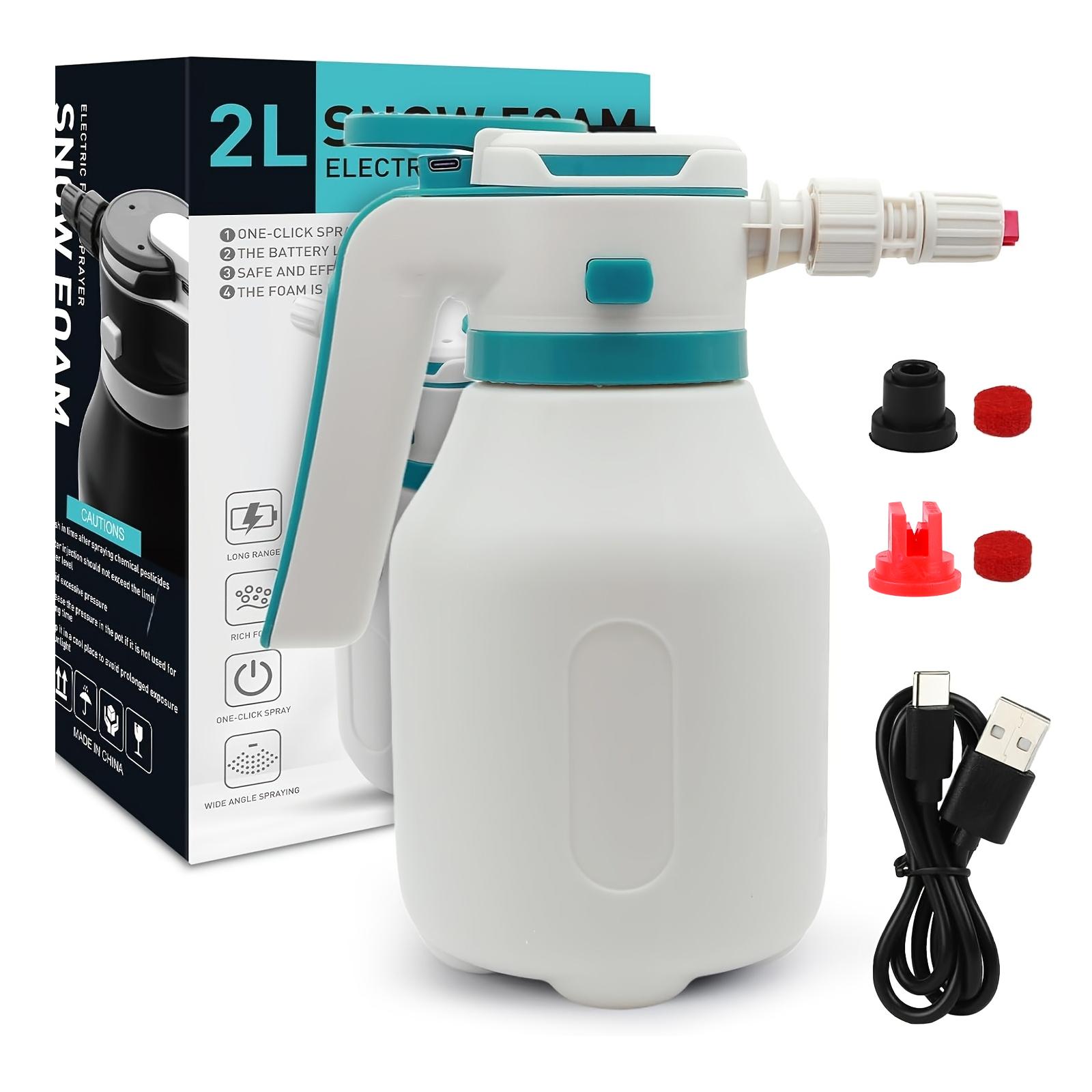 BEAR FORCE Electric Foam Sprayer 2L,75PSI Electric Pressurized Foam Sprayer for Car Washing, Rechargeable Pump Sprayer with 2 Modes белый