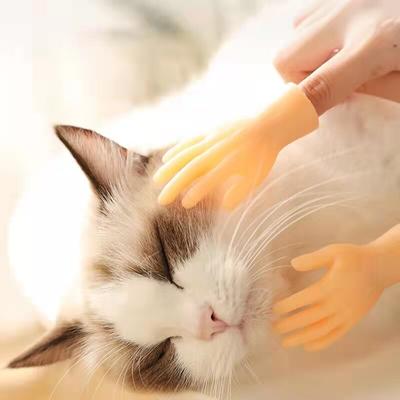 1 Pair of Cat Toys Massage Gloves Little Finger Cat Set Finger Hands Finger Toys Pet Supplies